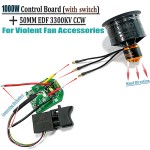 Original QX-MOTOR 50MM EDF 12 Blades Ducted Fan Motor QF2611 3300KV CW CCW With 1000W Control Board for Violent Fan Parts